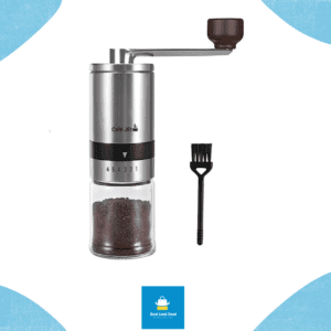 Ceramic Conical Burr Mill & Brushed Stainless Steel Body, Whole Bean Coffee Grinder for Drip Coffee,