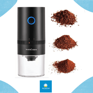 InstaCuppa Manual Coffee Bean Grinder with Adjustable Setting