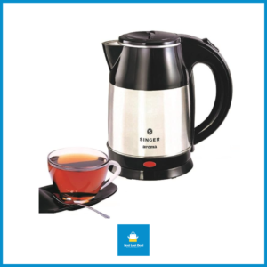 Singer Aroma 1.8 Litre Electric Kettle High Grade Stainless Steel with Cool and Touch Body and Cordless Base, 1500 watts, Auto Shut Off with Dry Boiling (SilverBlack)